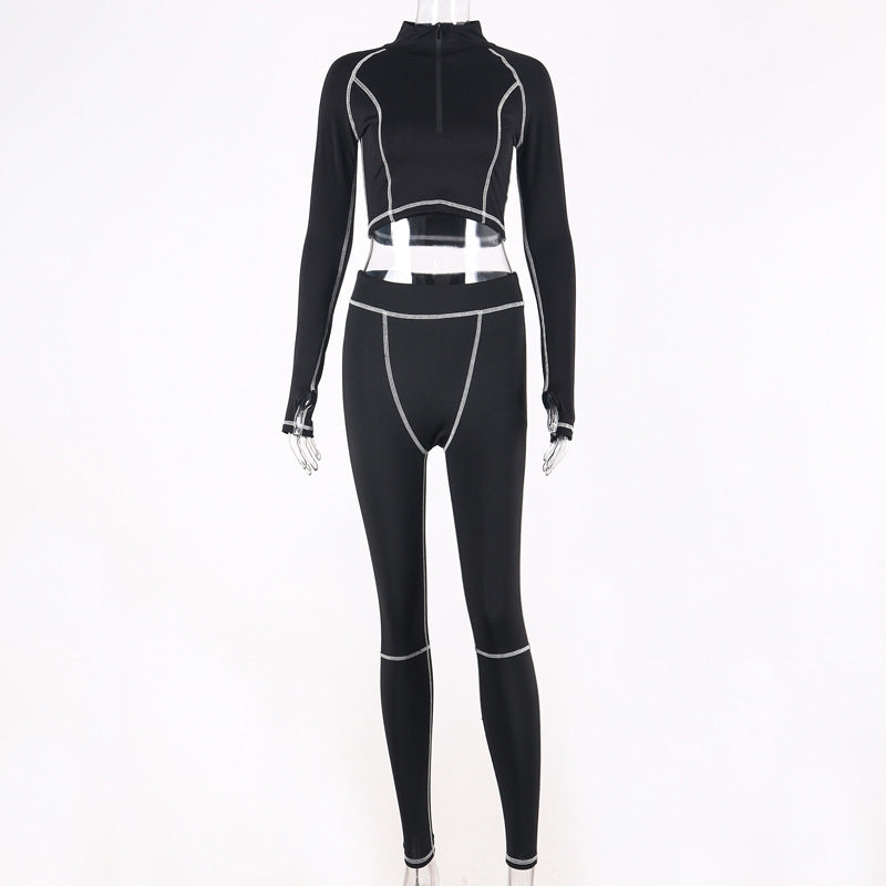 Long Sleeve Contrast Activewear Set