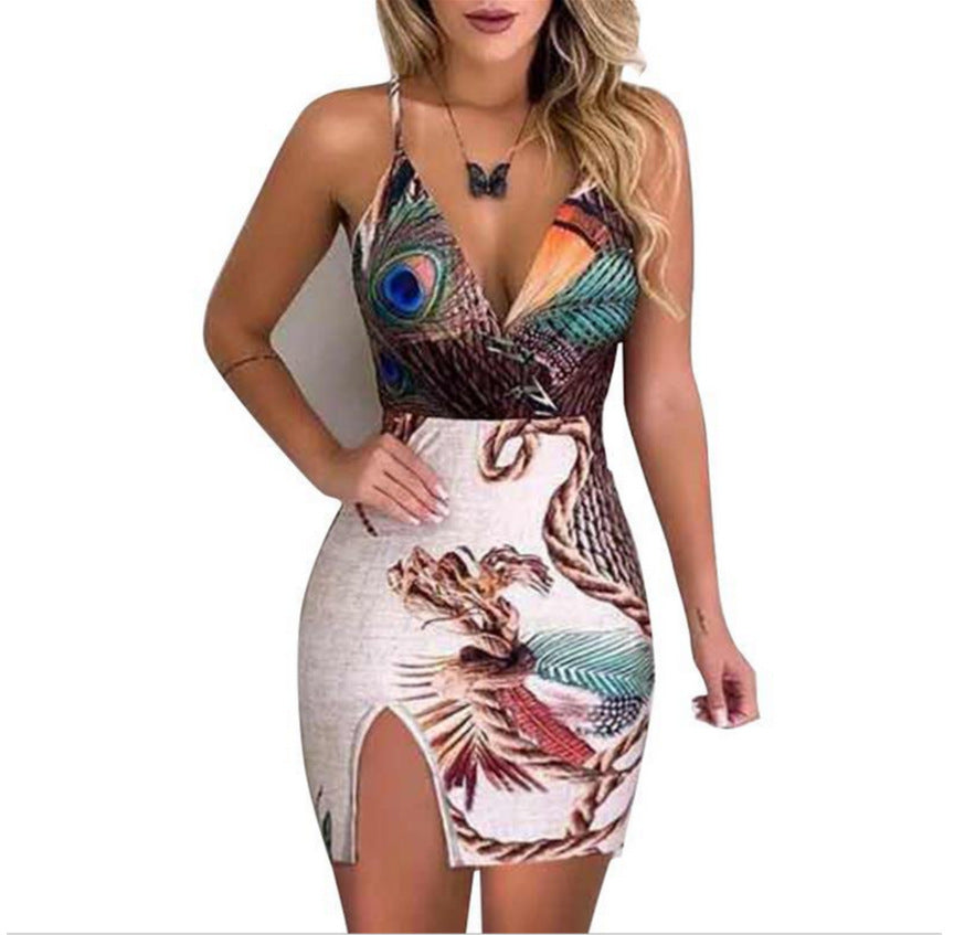 Peacock Halter - Mini & Midi Dress Options