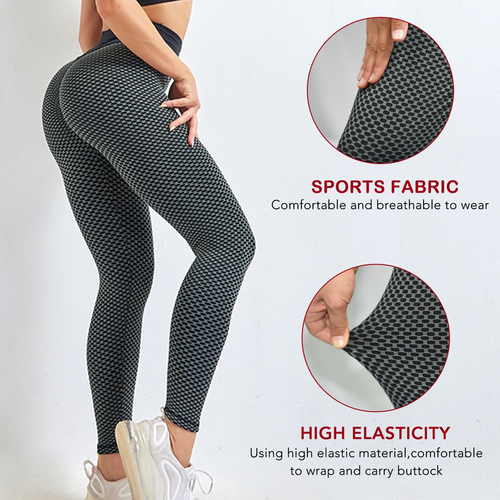 Fishnet High Waist Leggings - Black