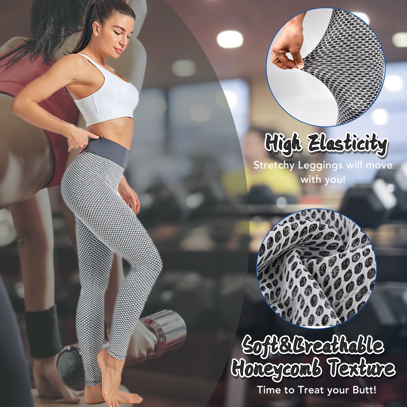 Fishnet High Waist Leggings - Dark Grey