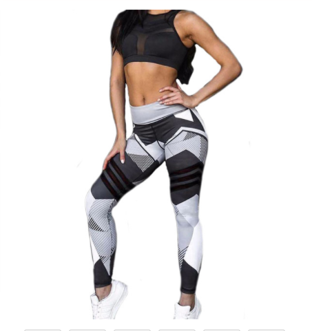 High Waist Contrast Yoga Pants