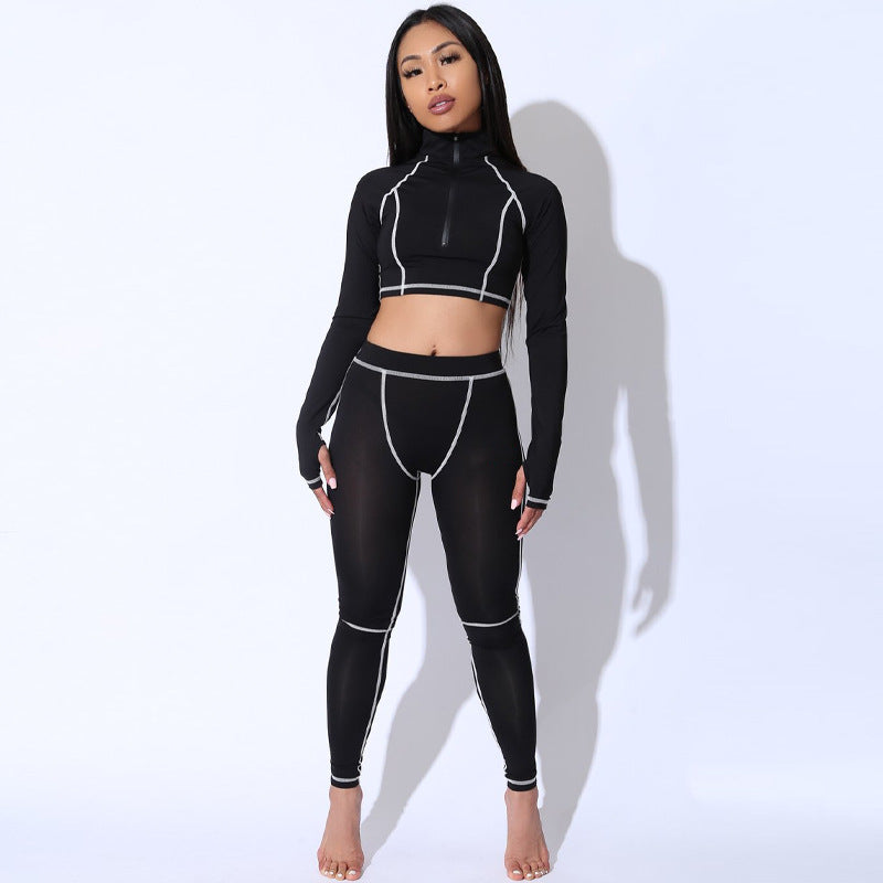 Long Sleeve Contrast Activewear Set