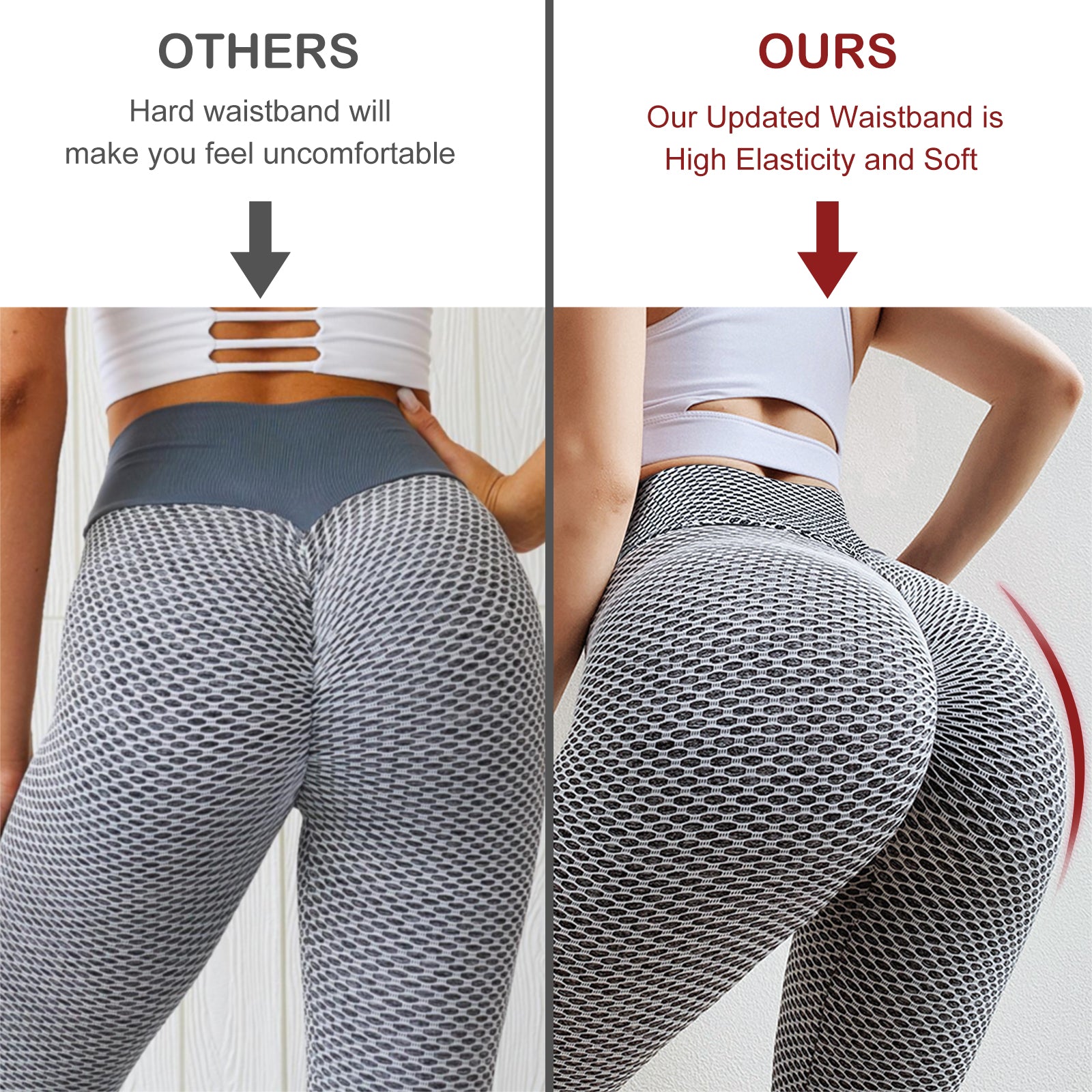 Fishnet High Waist Leggings - Light  Grey