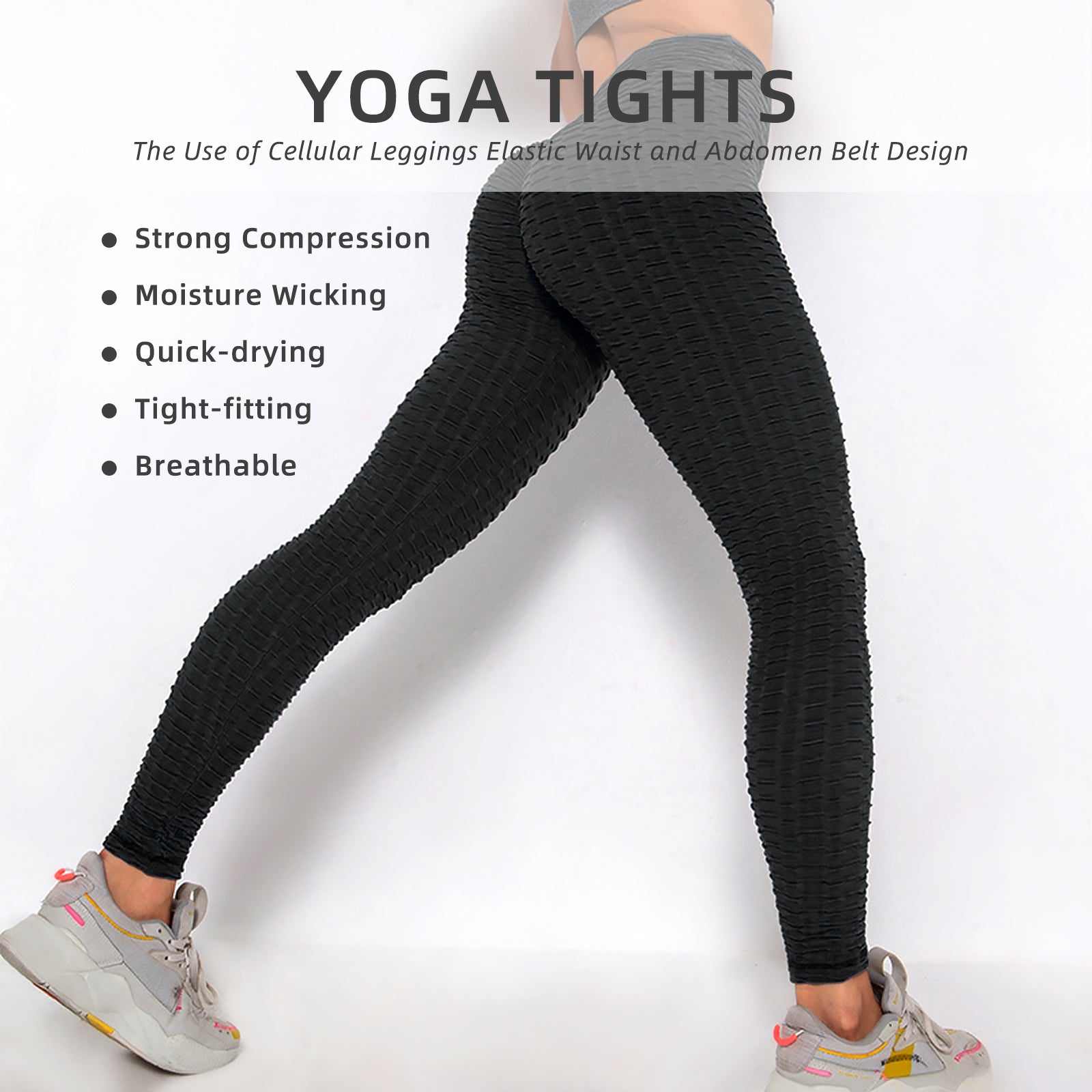 Bubble Textured High Waist Yoga Pants